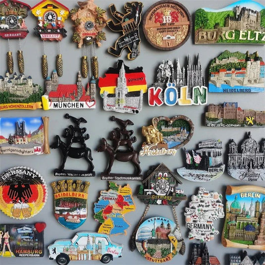 Germany Tourist Souvenir Berlin Munich Hamburg Stuttgart Kölner Bayern Bremen Schwarzwald Hohenzollern Fridge Magnets Sticker - Grand Goldman