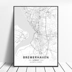 Germany Art Map Poster Canvas Painting - Grand Goldman