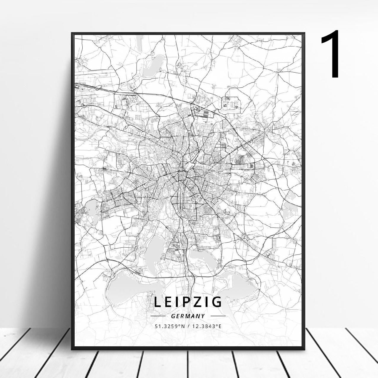 Germany Art Map Poster Canvas Painting - Grand Goldman