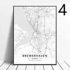 Germany Art Map Poster Canvas Painting - Grand Goldman