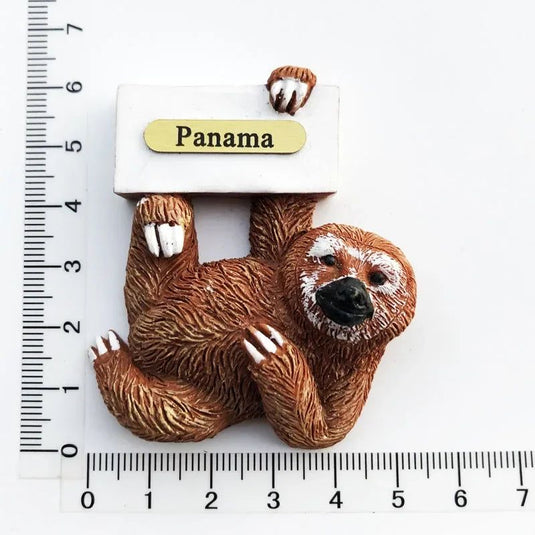 Gibraltar Straits Tonga Cape Verde Panama Creative Sloth Travel Fridge Stick Travel Souvenir of American Animals fridge sticker - Grand Goldman
