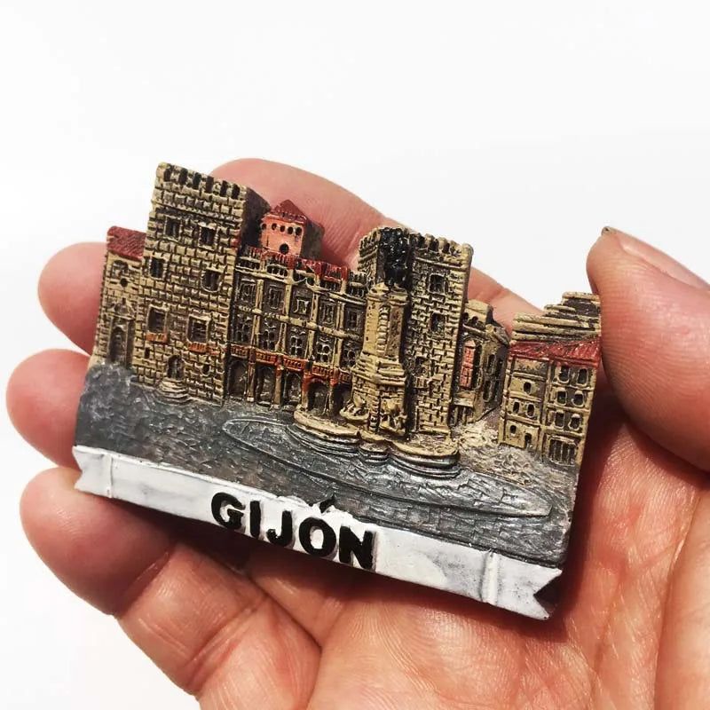 Gijon Marbella Granada Alhambra fridge magnets Spain tourism souvenir crafts gift magnetic refrigerator magnets kitchen decor - Grand Goldman