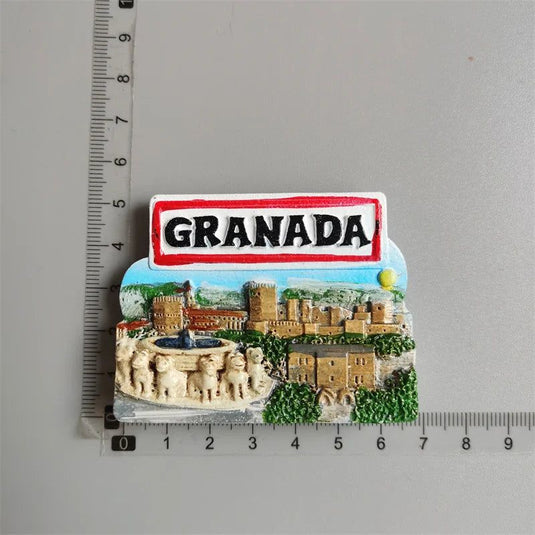 Gijon Marbella Granada Alhambra fridge magnets Spain tourism souvenir crafts gift magnetic refrigerator magnets kitchen decor - Grand Goldman