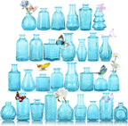 Glass Bud Vase 15 Pcs for Centerpieces Wedding,Home Decor,Bud Vases in Bulk for Flowers,Small Vases for Christmas,Birthday Party,Wedding,Valentine's Day,Mother's Day,Other Events Decorations(Clear) - Grand Goldman