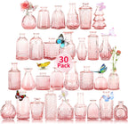 Glass Bud Vase 15 Pcs for Centerpieces Wedding,Home Decor,Bud Vases in Bulk for Flowers,Small Vases for Christmas,Birthday Party,Wedding,Valentine's Day,Mother's Day,Other Events Decorations(Clear) - Grand Goldman