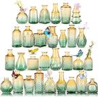 Glass Bud Vase 15 Pcs for Centerpieces Wedding,Home Decor,Bud Vases in Bulk for Flowers,Small Vases for Christmas,Birthday Party,Wedding,Valentine's Day,Mother's Day,Other Events Decorations(Clear) - Grand Goldman