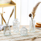 Glass Bud Vase 15 Pcs for Centerpieces Wedding,Home Decor,Bud Vases in Bulk for Flowers,Small Vases for Christmas,Birthday Party,Wedding,Valentine's Day,Mother's Day,Other Events Decorations(Clear) - Grand Goldman