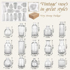 Glass Bud Vase 15 Pcs for Centerpieces Wedding,Home Decor,Bud Vases in Bulk for Flowers,Small Vases for Christmas,Birthday Party,Wedding,Valentine's Day,Mother's Day,Other Events Decorations(Clear) - Grand Goldman