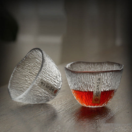 Glass Hammered Japanese Kung Fu Tea Cup - Grand Goldman