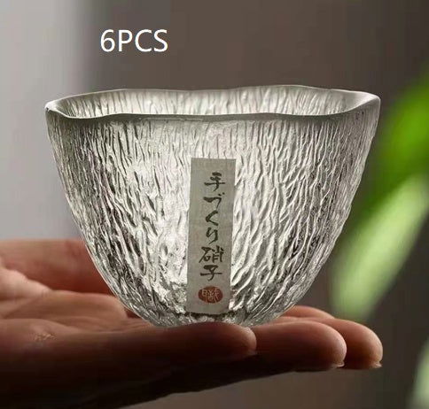 Glass Hammered Japanese Kung Fu Tea Cup - Grand Goldman