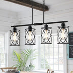 Glass Pendant Lights Kitchen Island 3 Pack, Black Kitchen Pendant Lighting Over Island with Rod, Modern Mini Hanging Light for Kitchen Sink Dining Room, CH9176BK-3PK - Grand Goldman