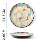 Glaze Kiln Hand Painted Ceramic Plate Cutlery - Grand Goldman