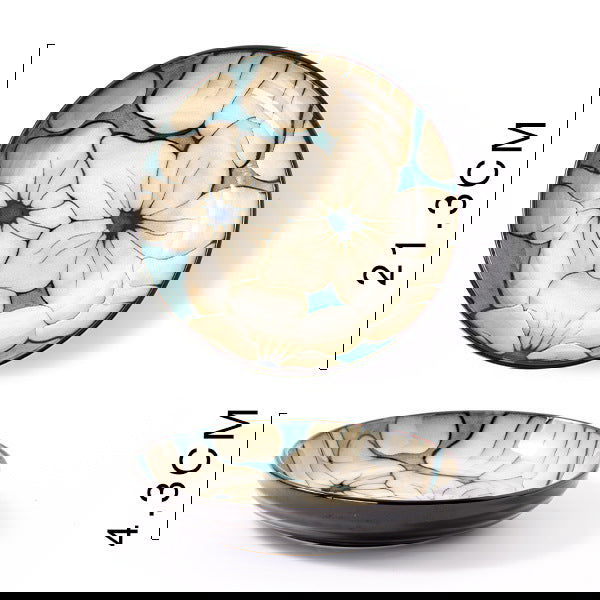 Glaze Kiln Hand Painted Ceramic Plate Cutlery - Grand Goldman