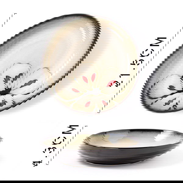 Glaze Kiln Hand Painted Ceramic Plate Cutlery - Grand Goldman