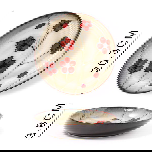 Glaze Kiln Hand Painted Ceramic Plate Cutlery - Grand Goldman