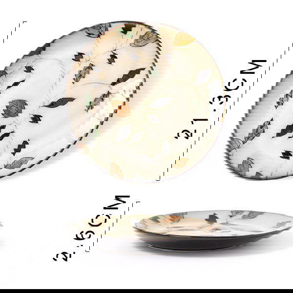 Glaze Kiln Hand Painted Ceramic Plate Cutlery - Grand Goldman