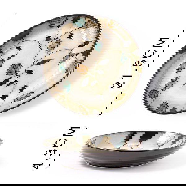 Glaze Kiln Hand Painted Ceramic Plate Cutlery - Grand Goldman