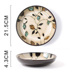 Glaze Kiln Hand Painted Ceramic Plate Cutlery - Grand Goldman