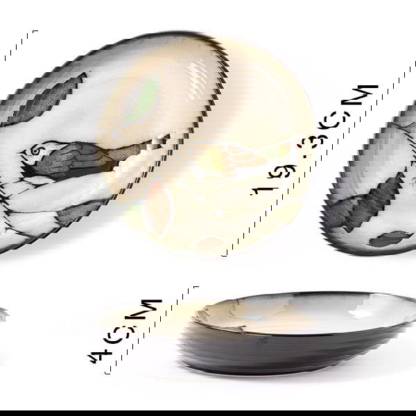 Glaze Kiln Hand Painted Ceramic Plate Cutlery - Grand Goldman