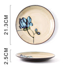 Glaze Kiln Hand Painted Ceramic Plate Cutlery - Grand Goldman