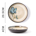 Glaze Kiln Hand Painted Ceramic Plate Cutlery - Grand Goldman