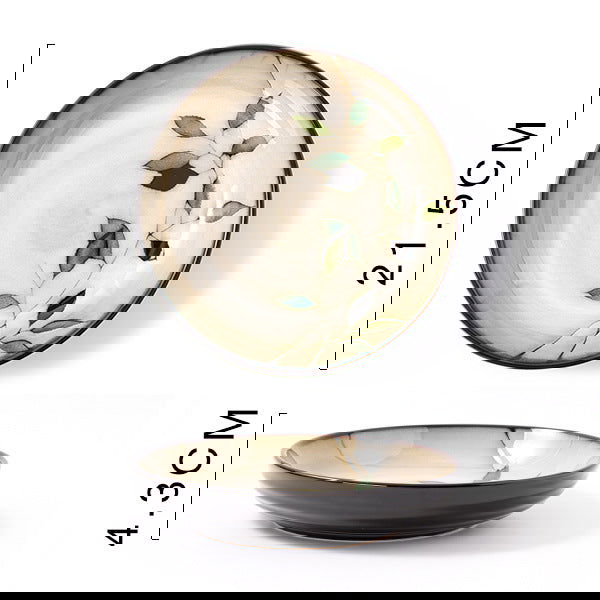 Glaze Kiln Hand Painted Ceramic Plate Cutlery - Grand Goldman