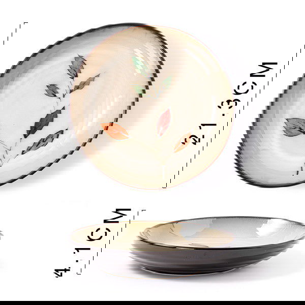 Glaze Kiln Hand Painted Ceramic Plate Cutlery - Grand Goldman