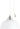 Globe Electric 64413 1-Light Plug-in Pendant, Brushed Steel, Frosted White Shade, 15ft Clear Cord, in-Line On/Off Switch, E26 Base Socket, Kitchen Island, Café, Hanging Light, Bulb Not Included - Grand Goldman