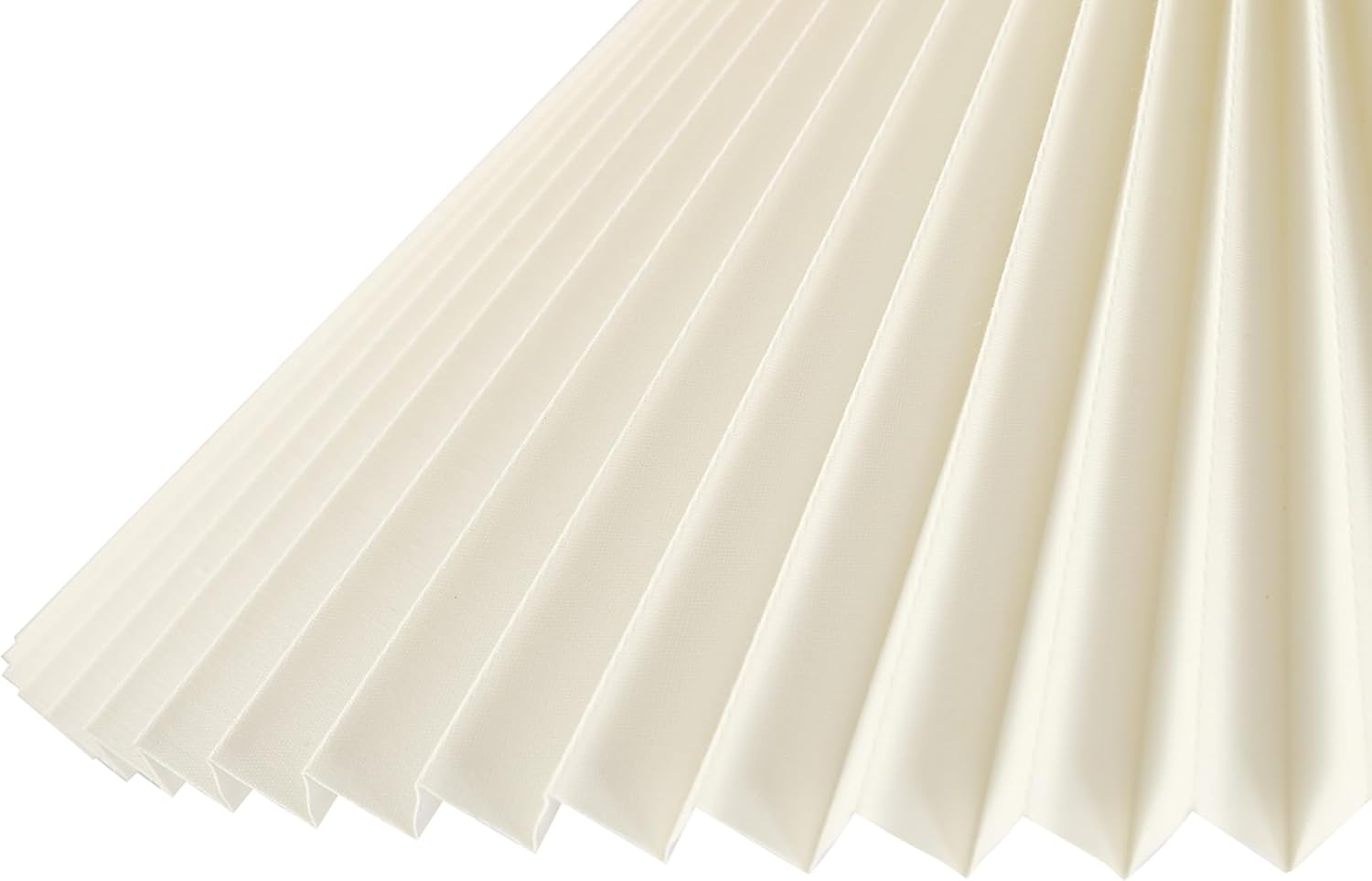 Globe Electric Novogratz x 61000043 Novogratz x Globe 62" Floor Lamp, Faux Wood Finish, White Pleated Fabric Shade, Pivot Joint on Shade, in -Line On/Off Foot Switch, Black Cord, Reading Lamp - Grand Goldman