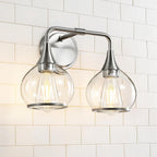 Gold Bathroom Vanity Light 3-Lights Bathroom Light Fixtures Over Mirror with Clear Glass Shade 22.4 inch Wall Sconce Lighting Bath(Exclude E26 Bulb) - Grand Goldman