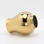 Gold Ceramic Vase, Ginger Jar, Tea Jar with Cover, Home Decoration, Living Room Table Storage Jar, Chinese Porcelain Crafts - Grand Goldman