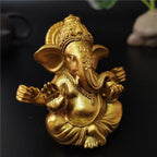 Gold Lord Ganesha Buddha Statue Elephant God Sculptures Gane - Grand Goldman