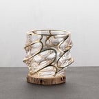 Gold Painted Fashion Crystal Glass Whiskey - Grand Goldman