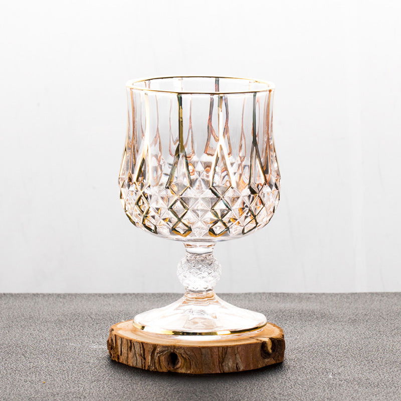 Gold Painted Fashion Crystal Glass Whiskey - Grand Goldman