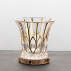 Gold Painted Fashion Crystal Glass Whiskey - Grand Goldman
