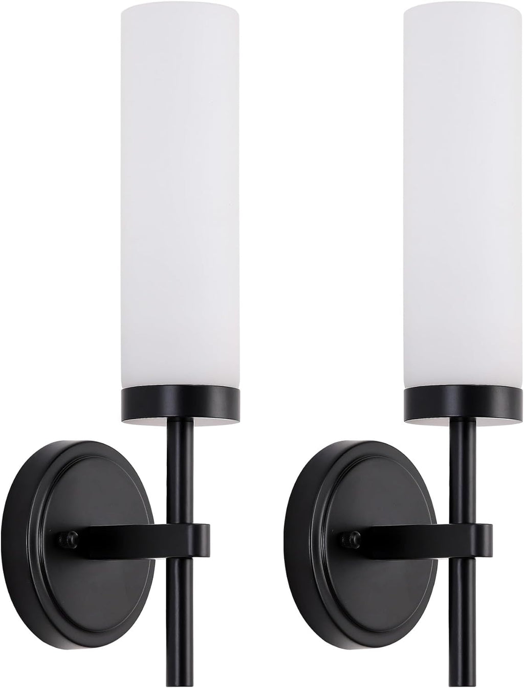 Gold Wall Sconces Set of 2, Modern Bathroom Sconces Wall Lighting Vanity Light Fixtures with Clear Glass, Brushed Brass Wall Mount Lights for Living Room Corridor Mirror Bedroom Stairs - Grand Goldman