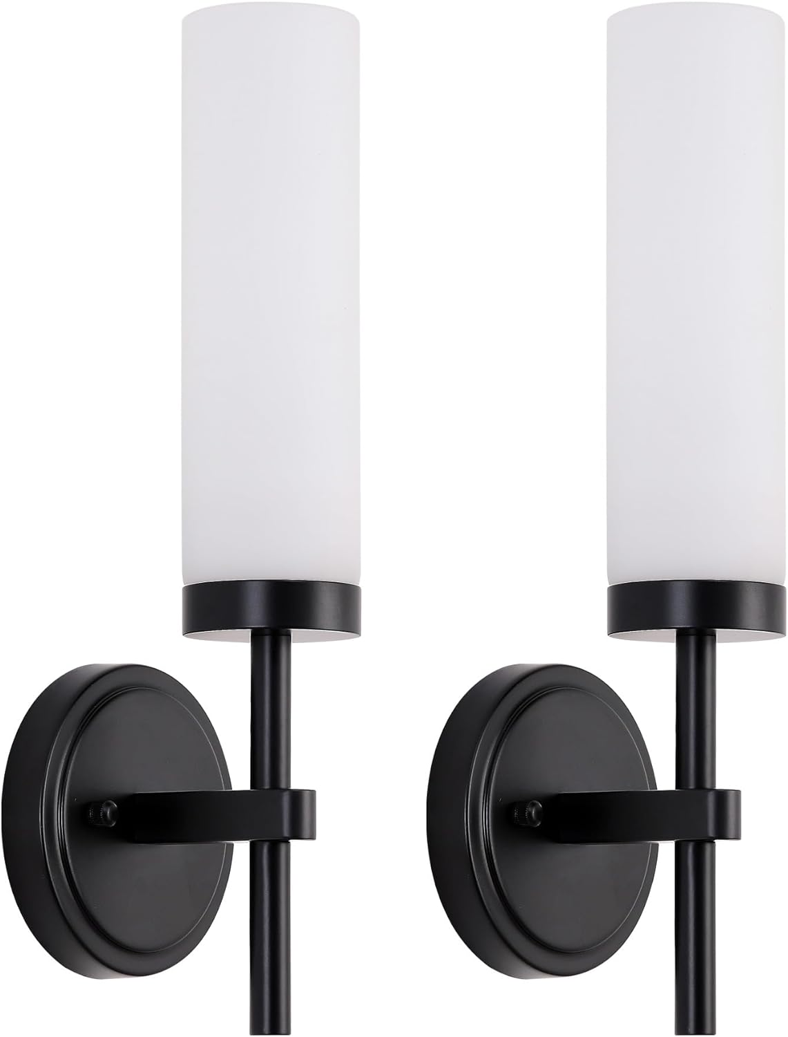 Gold Wall Sconces Set of 2, Modern Bathroom Sconces Wall Lighting Vanity Light Fixtures with Clear Glass, Brushed Brass Wall Mount Lights for Living Room Corridor Mirror Bedroom Stairs - Grand Goldman