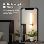 Gold Wall Sconces Set of Two - Dimmable Modern Sconces Wall Lighting 18W 3000K Led Wall Lights Acrylic Lampshade Hardwired Wall Light Fixtures for Living Room Bedroom Bathroom Hallway - Grand Goldman