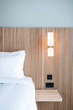 Gold Wall Sconces Set of Two 2-Light Modern Wall Light Bathroom Vanity Light Milky White Glass - Grand Goldman