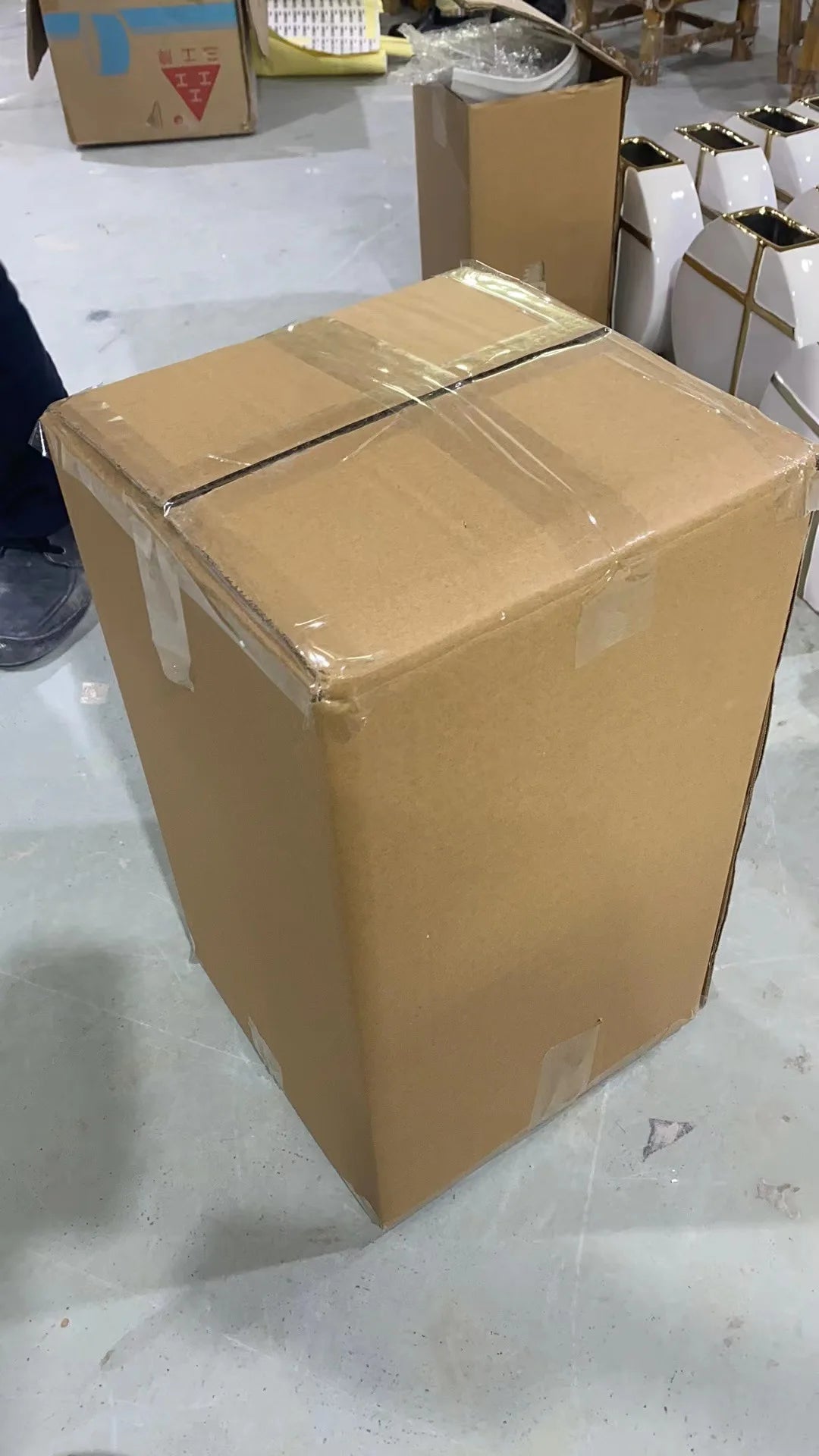 Gold and White Grain Pottery Jar General Can Storage Tank Ginger Jar Flower Vase Ceramic Ornament Home Decoration Accessories - Grand Goldman