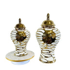 Golden Ceramic General Jar Ginger Cans Storage Tanks Decorative Bottles Flower Vase Chinese Retro Ornaments Home Decoration - Grand Goldman