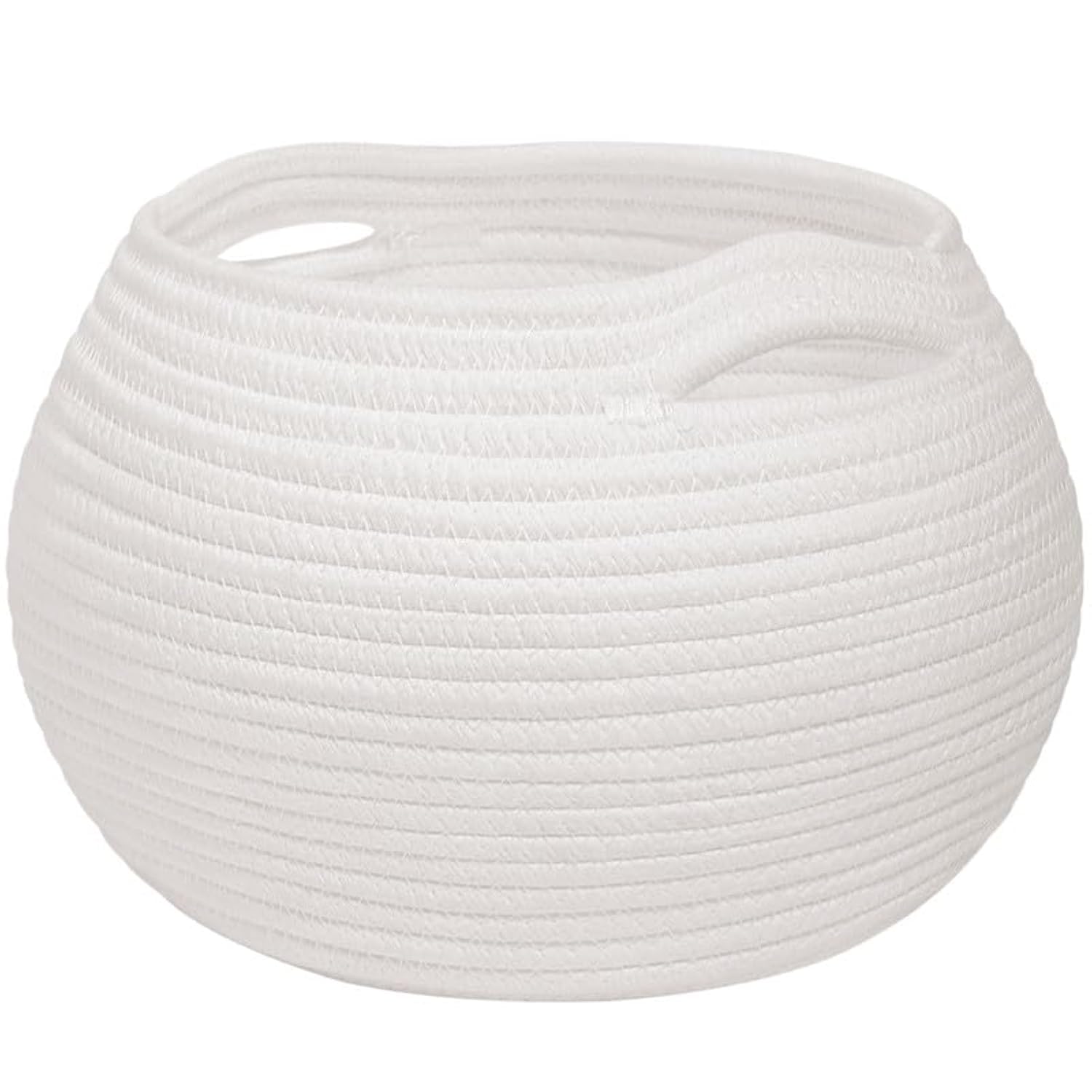 Goodpick Storage Basket, Wicker Basket for Living Room, Woven Basket for Toys Towel, Bedroom Small Round Basket for Children Corner Decoration Plant Basket Indoor, Jute, 10"D x 8.3"H - Grand Goldman