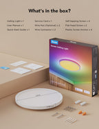 Govee Smart Ceiling Light, RGBIC LED Ceiling Light Fixture, 2400LM Flush Mount Light Fixture, DIY Colors, Works with Alexa, 2200K-6500K Ceiling Lights for Bedroom, Living Room, 12 Inch, 1 Pack - Grand Goldman