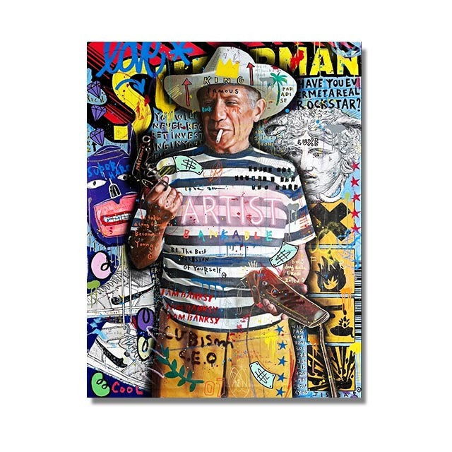 Graffiti Popular Oil Painting Abstract Street Poster - Grand Goldman