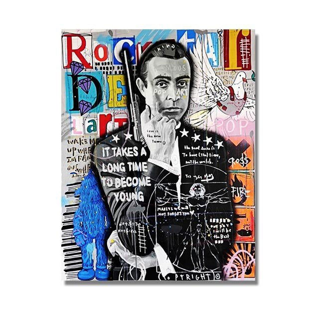 Graffiti Popular Oil Painting Abstract Street Poster - Grand Goldman