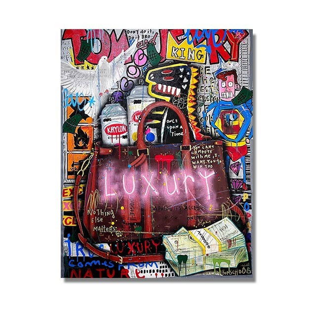 Graffiti Popular Oil Painting Abstract Street Poster - Grand Goldman