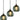 Gray Green Glass Pendant Lights Kitchen Island Lighting Globe Pendant Light Fixtures Modern Pendant Lighting for Kitchen Island Bedroom Living Dining Room Light Fixture(5.9in, 3-Pack) - Grand Goldman