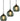 Gray Green Glass Pendant Lights Kitchen Island Lighting Globe Pendant Light Fixtures Modern Pendant Lighting for Kitchen Island Bedroom Living Dining Room Light Fixture(5.9in, 3-Pack) - Grand Goldman