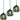 Gray Green Glass Pendant Lights Kitchen Island Lighting Globe Pendant Light Fixtures Modern Pendant Lighting for Kitchen Island Bedroom Living Dining Room Light Fixture(5.9in, 3-Pack) - Grand Goldman