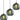 Gray Green Glass Pendant Lights Kitchen Island Lighting Globe Pendant Light Fixtures Modern Pendant Lighting for Kitchen Island Bedroom Living Dining Room Light Fixture(5.9in, 3-Pack) - Grand Goldman